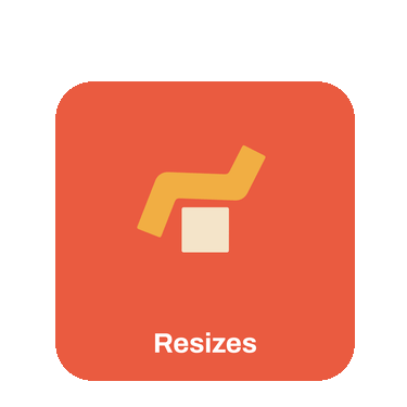 resizes